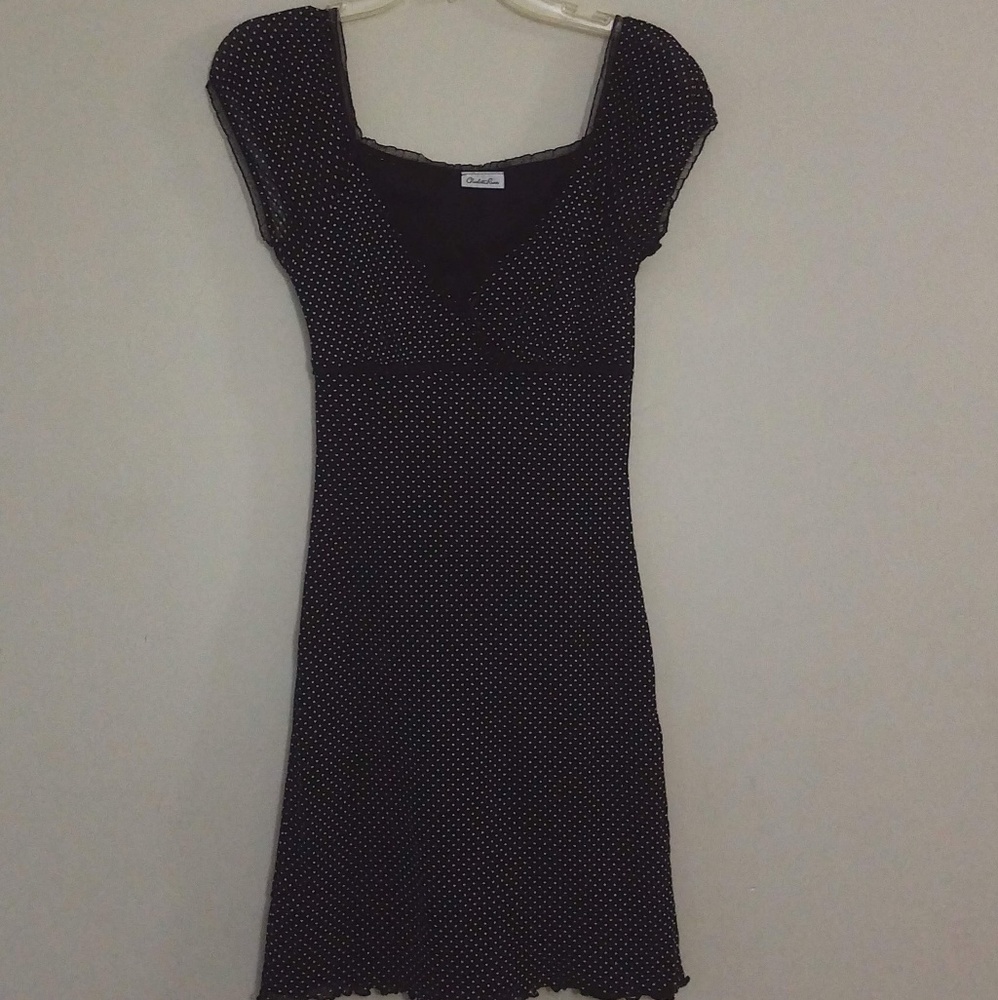 Polka dot black dress